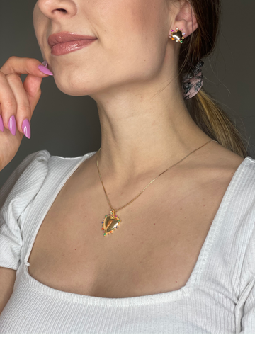 Heart Combo necklace/earrings