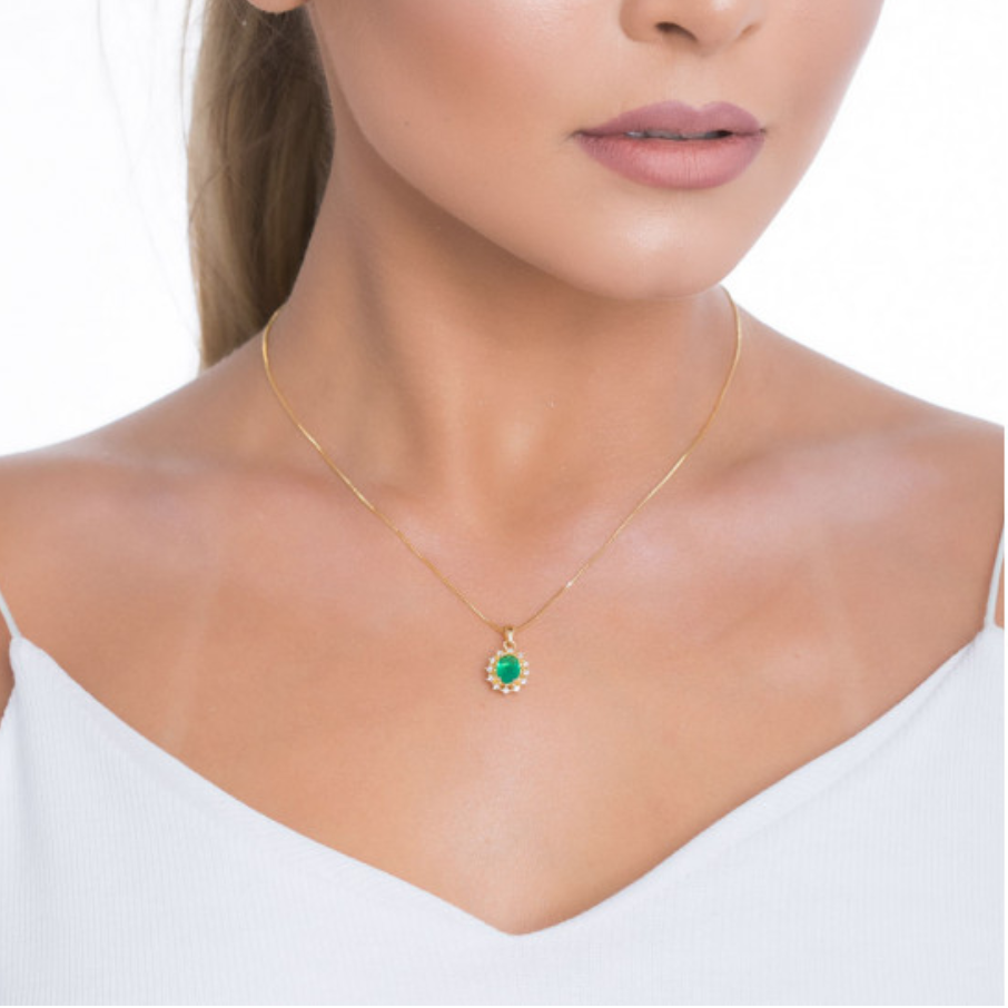 Green Emerald Necklace