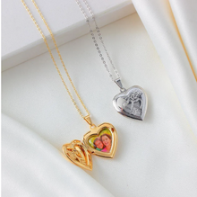 Load image into Gallery viewer, Heart Photo Locket Necklace

