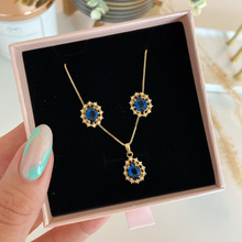 Load image into Gallery viewer, Blue Stone Earrings
